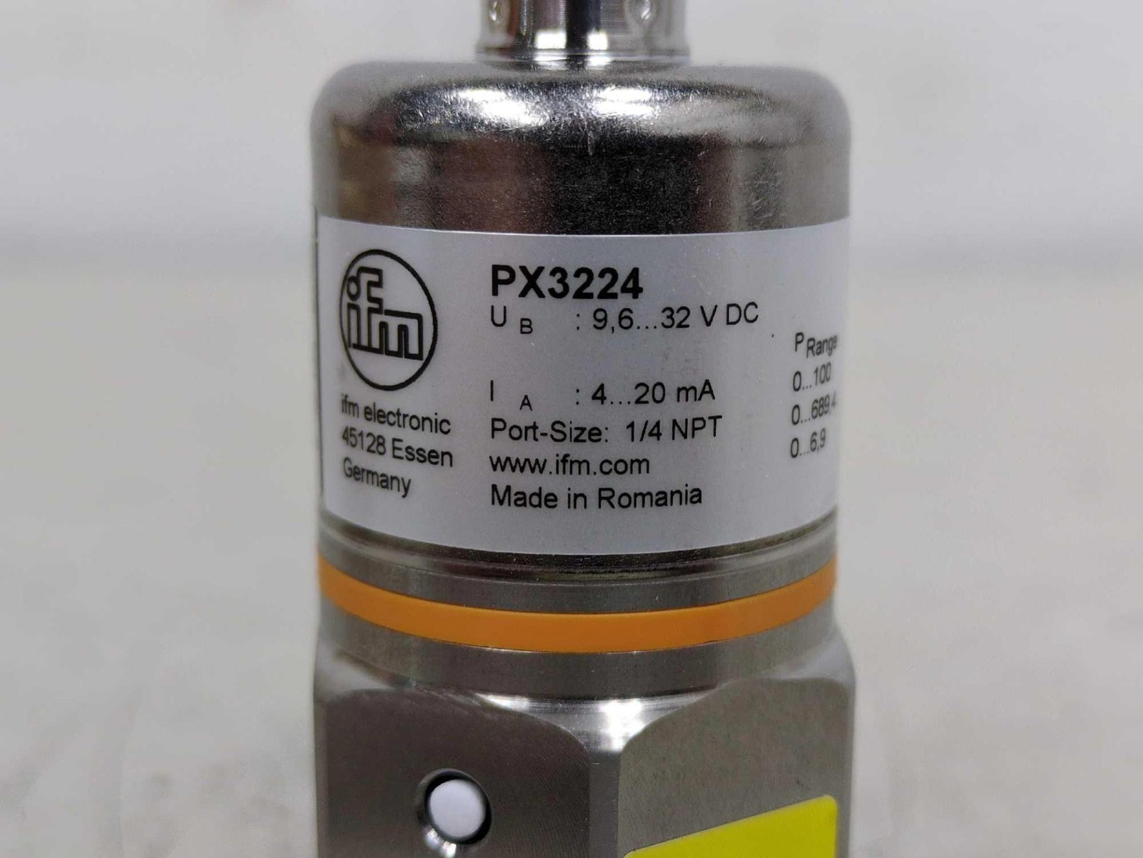 New in Box IFM PX3224 Electronic Pressure Sensor 0…100 PSI, 1/4 NPT
