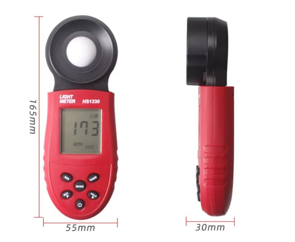 HS1330 Digital Light Luxmeter 1-200,000Lux Luminometer 1Lux 0.1Lux 0.01Lux