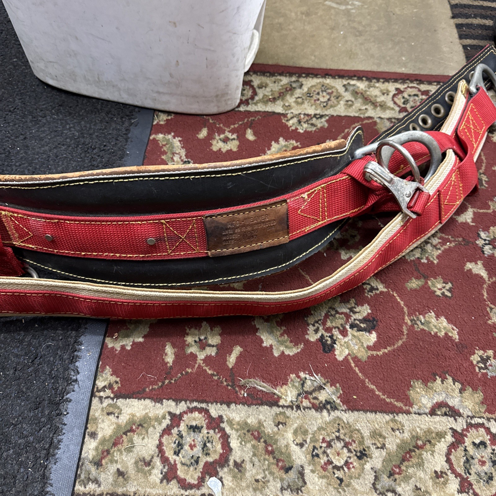 Climb Right Spyder MFG Climbing Saddle Lanyard Kit Weaver Leather Pads 1030