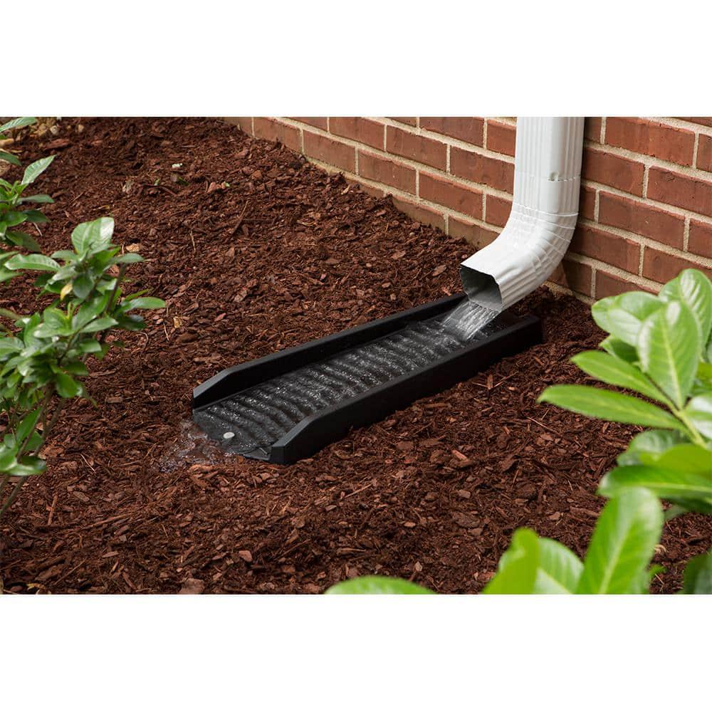 Amerimax 2 in. H X 11 in. W X 24 in. L Black Vinyl Splash Block