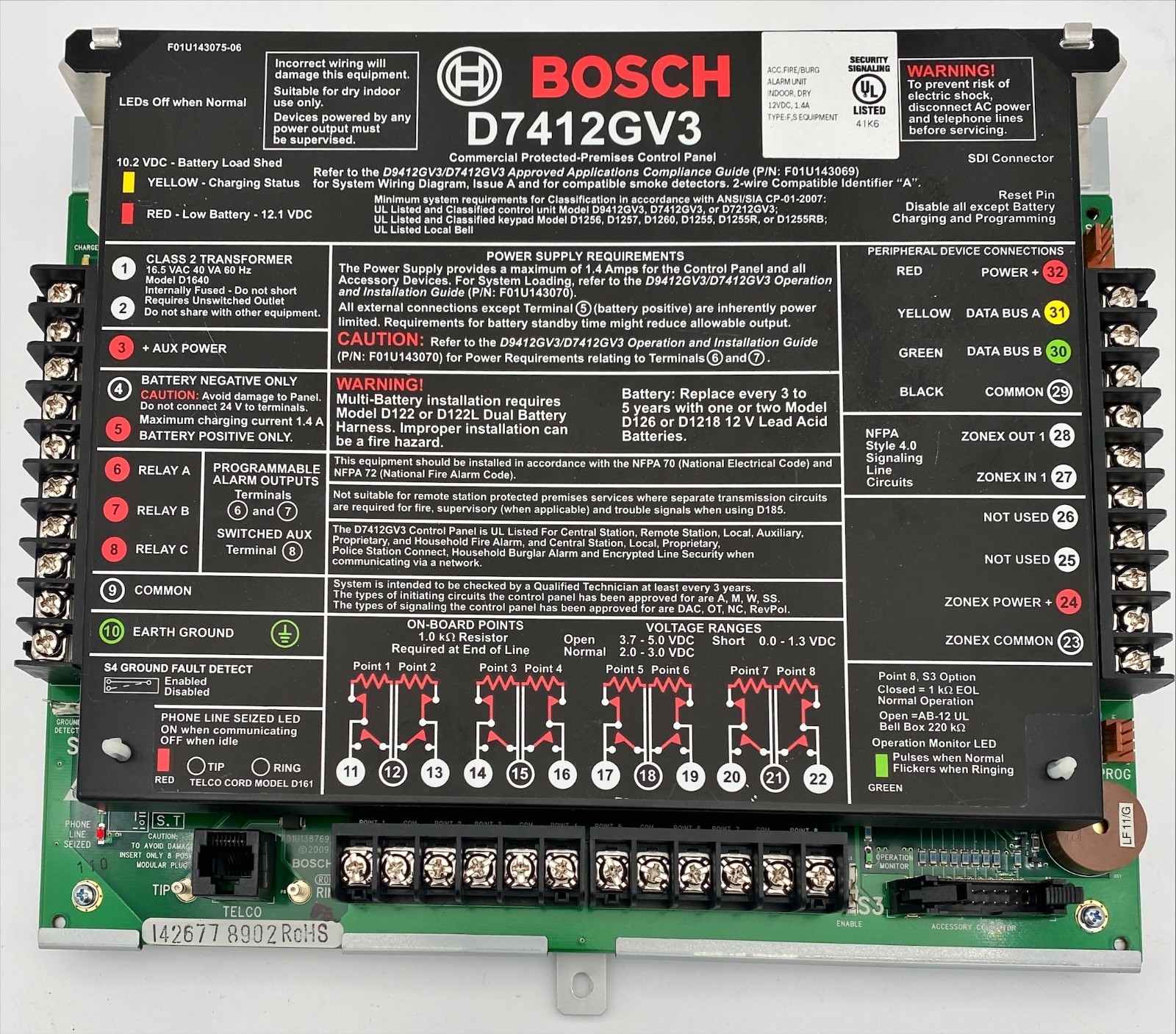 Bosch D7412GV3 IP Alarm System Control Panel G Series