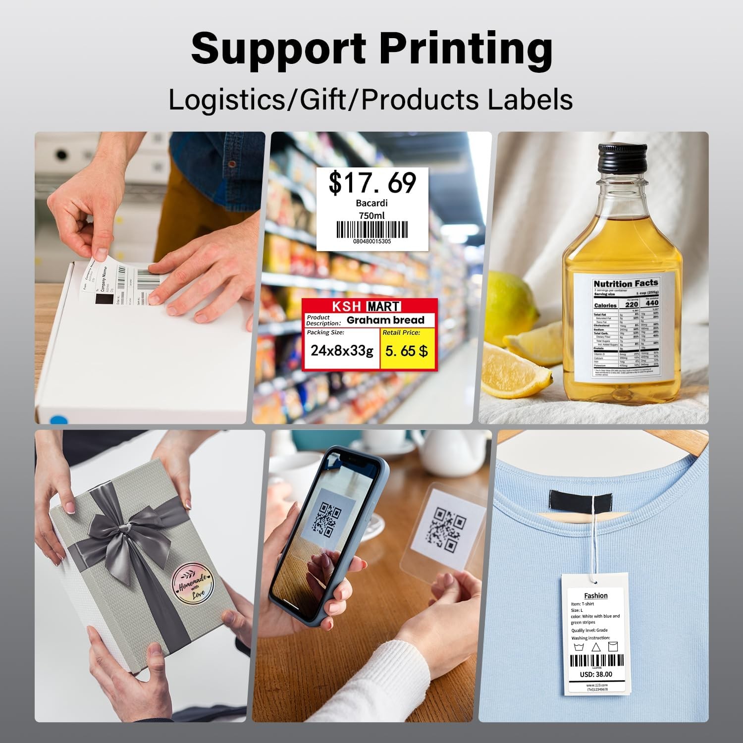 Phomemo Bluetooth Shipping Label Printer 4×6 Thermal for USPS FedEx UPS