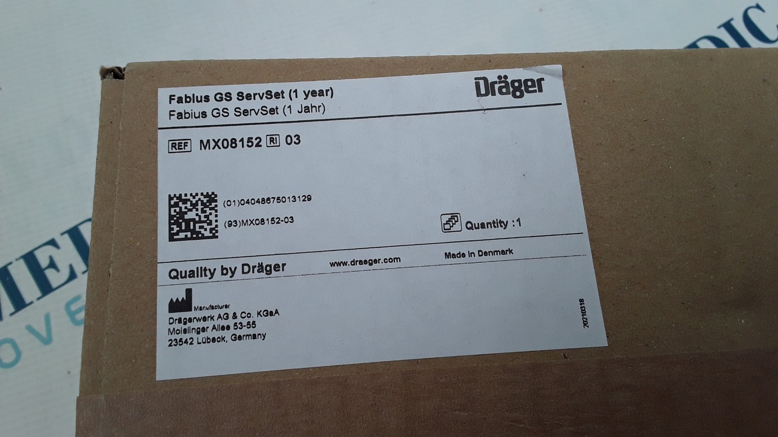 Drager Fablus GS ServSet REF MX08152