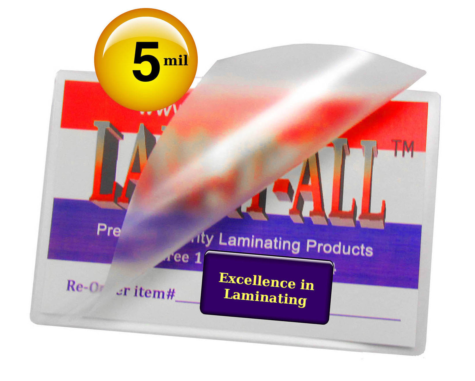 LAM-IT-ALL Hot Laminating Pouches 2-1/2 x 3-5/8 School Card [pack of 100] 5 Mil