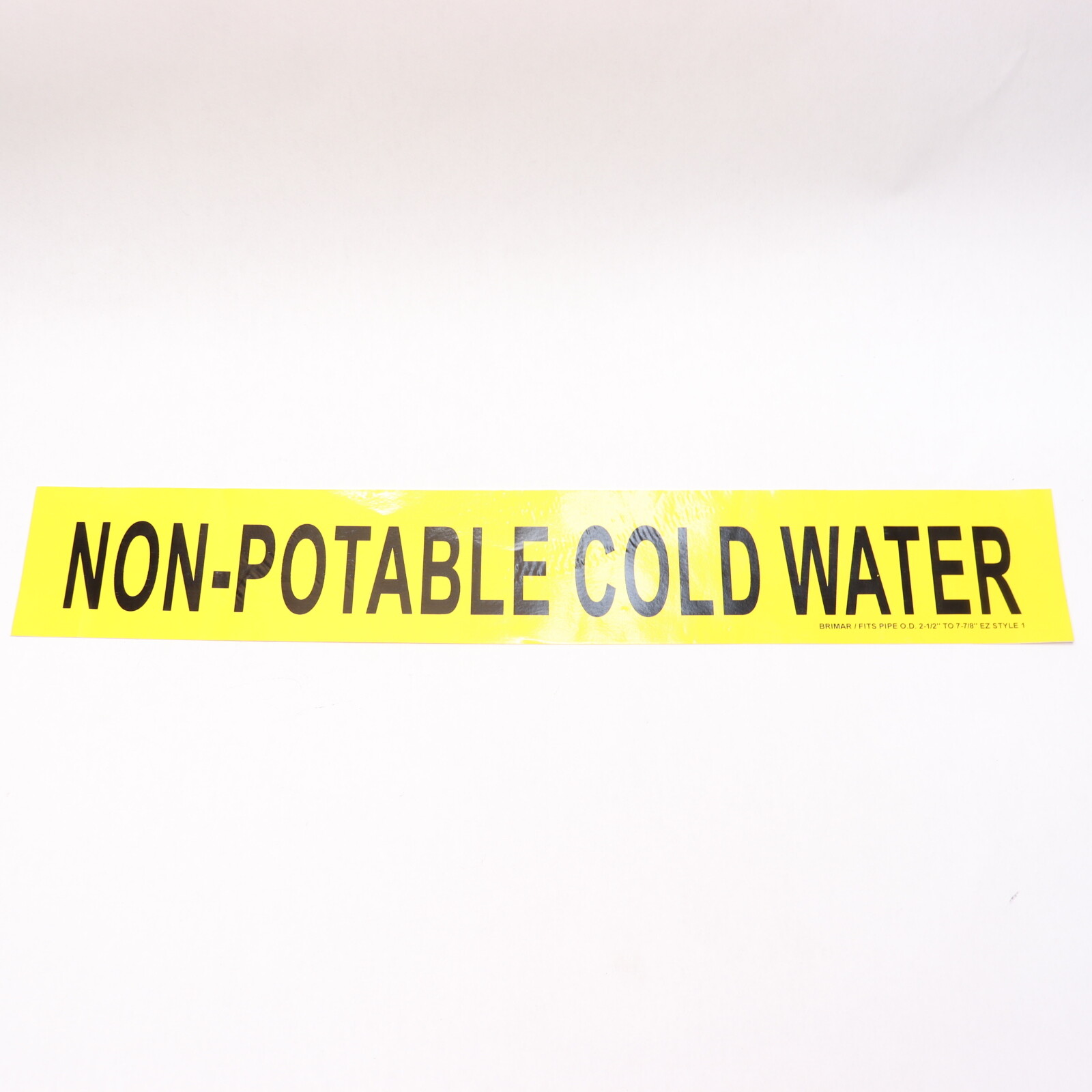 Brimar Brady Non-Potable Water Pipe Marker 2.25″ H x 14″ W