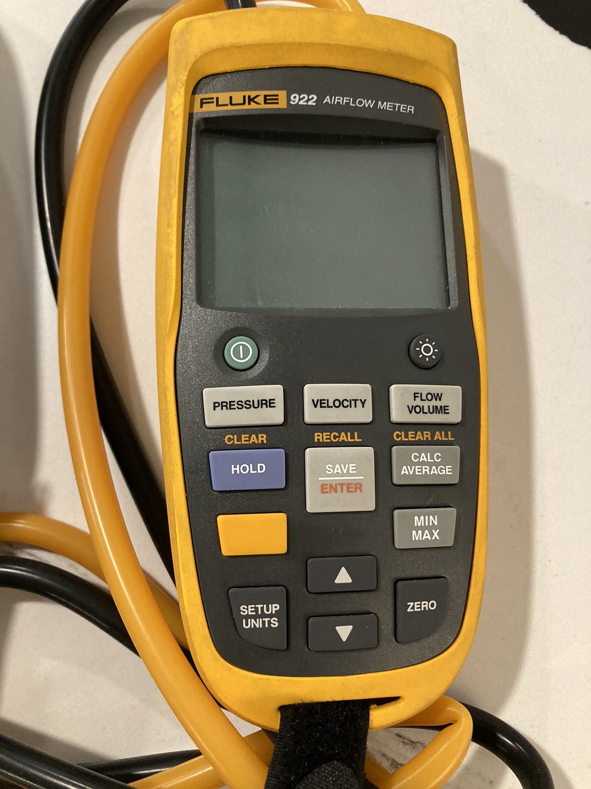 Fluke 922 Airflow Meter/Micromanometer Air Pressure Velocity Volume Temperature