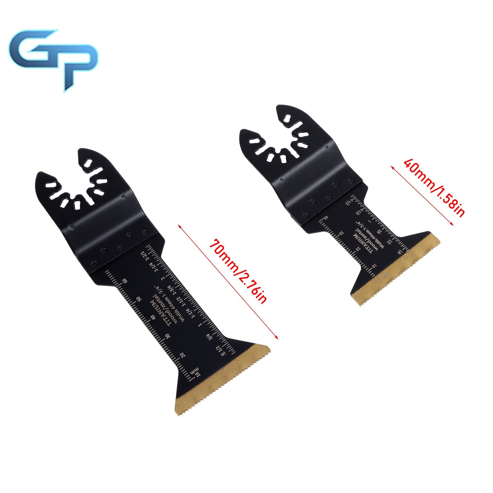 12 Pcs Titanium Metal Cutting Blades Extended Oscillating Saw Blades