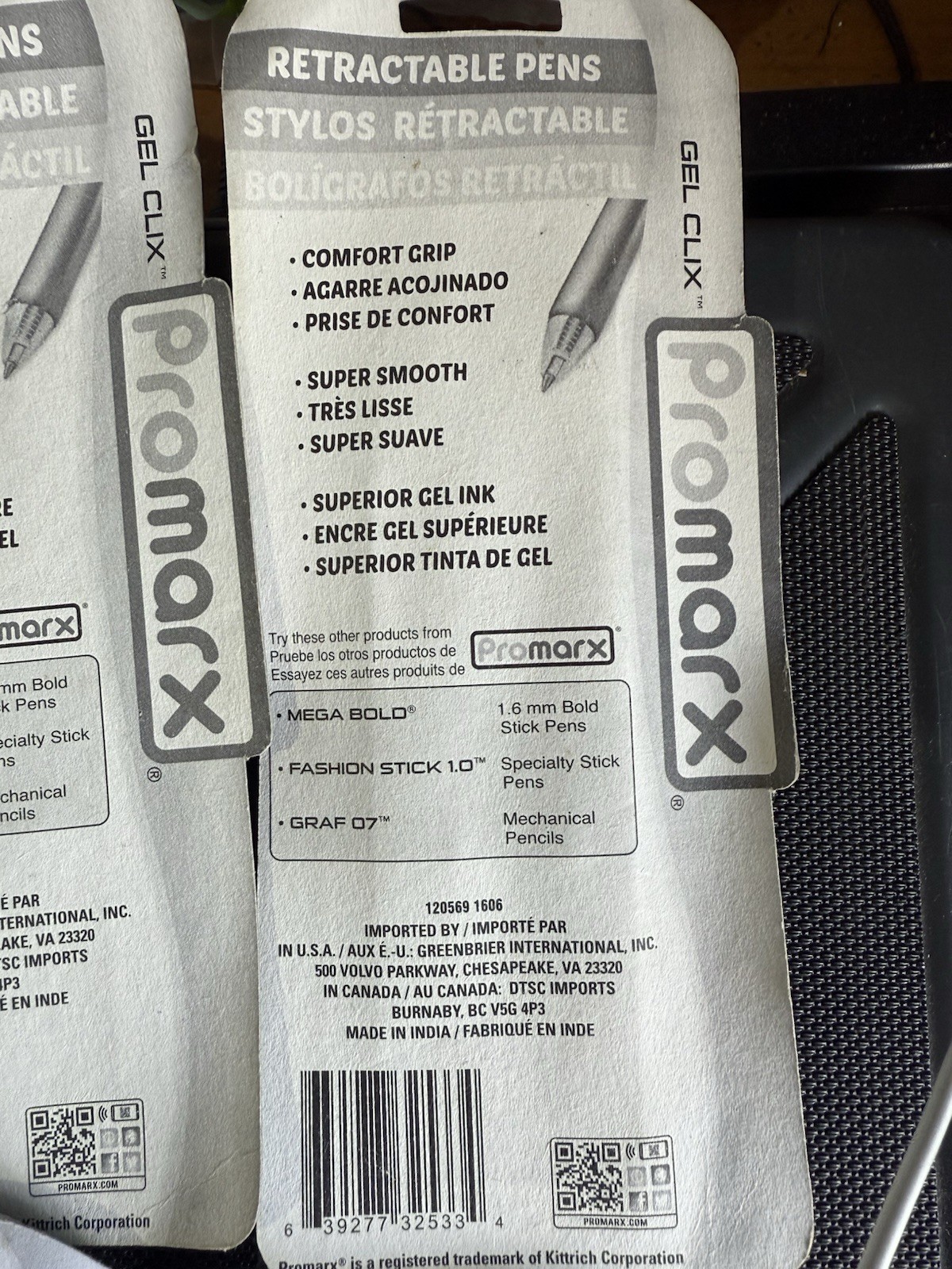 Promarx Retractable Pens 3-2pk Blue 3-2pk Black