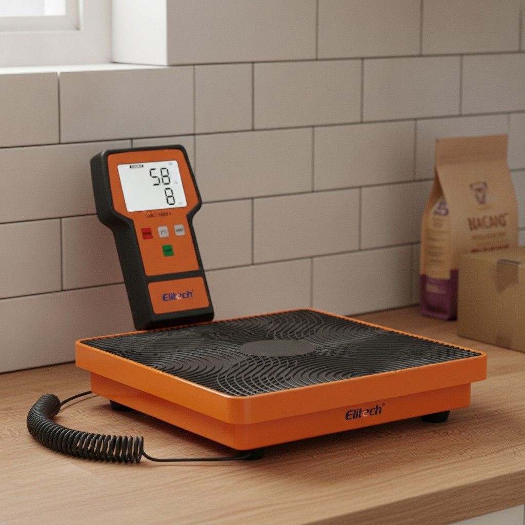 Portable 110 Lbs Refrigerant Charging Scale with LED Display for Technicians