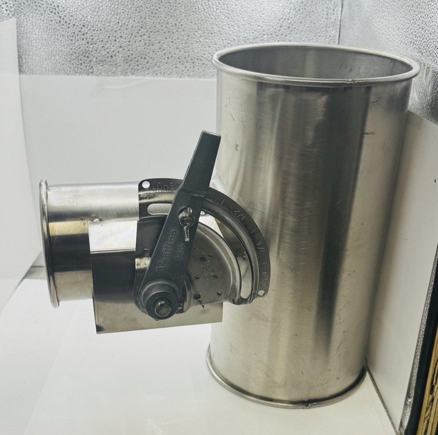 Nordfab Stainless Steel Tee Duct 6 x 6 x 4 Ventline Damper 560 555-1/2″