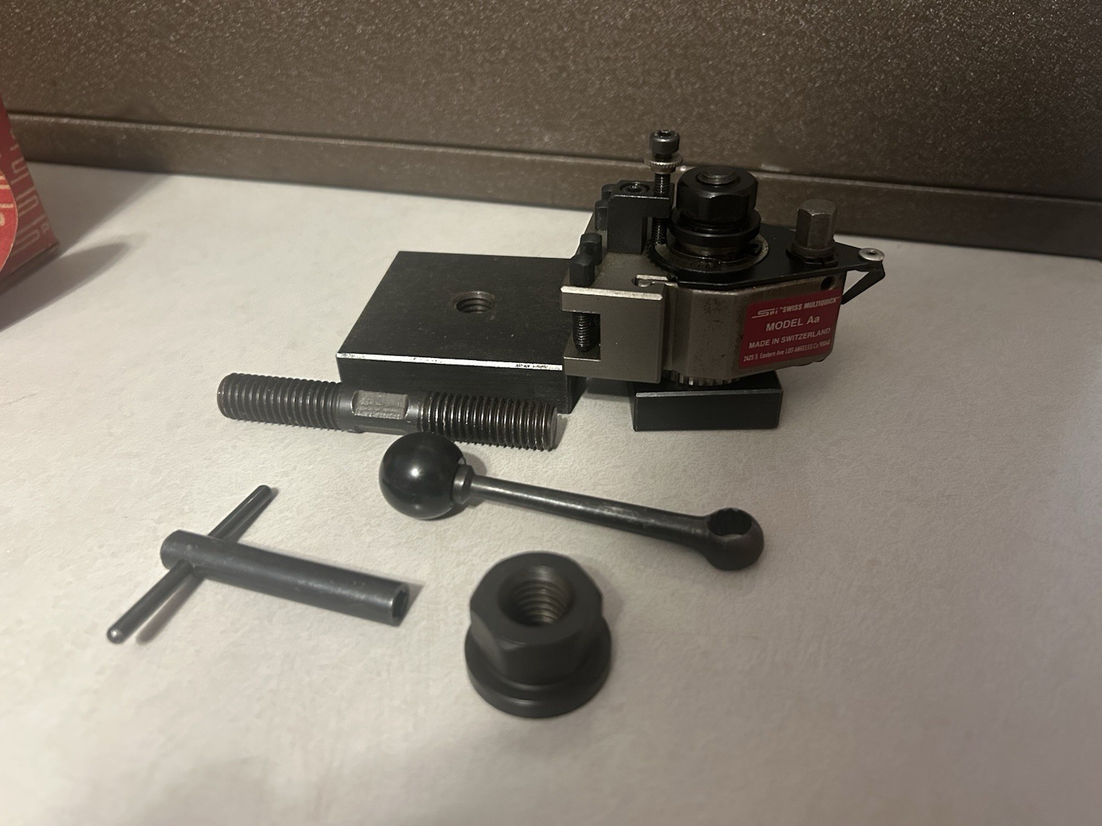 SPI Swiss Multiquick Model Aa Lathe Toolpost W/ Turning/facing Tool holder NOS