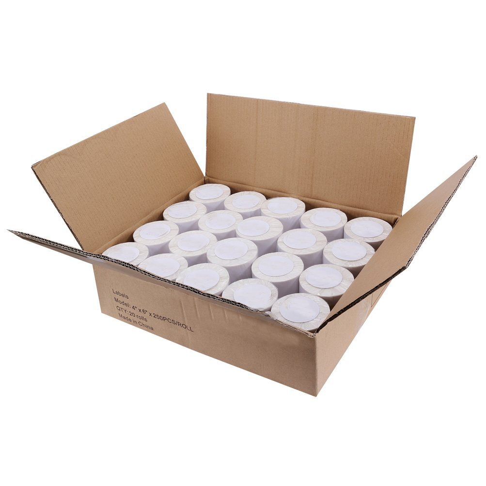 40 Rolls Direct Thermal Labels 4×6 250/Roll Labels For Zebra 2844 Eltron ZP450