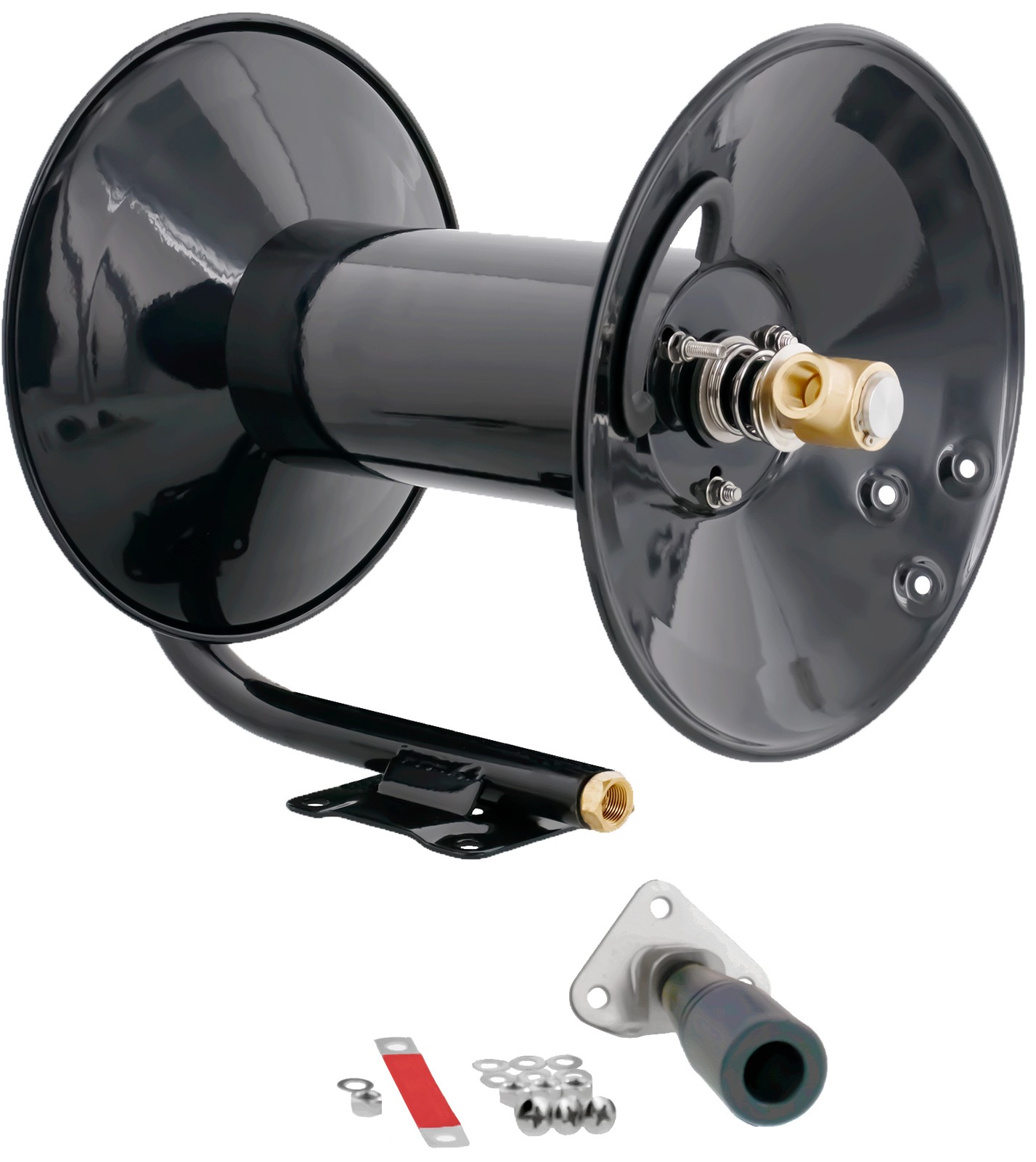 Steel Dragon Tools 4000 PSI 100′ Black Powder Coated Pressure Washer Hose Reel