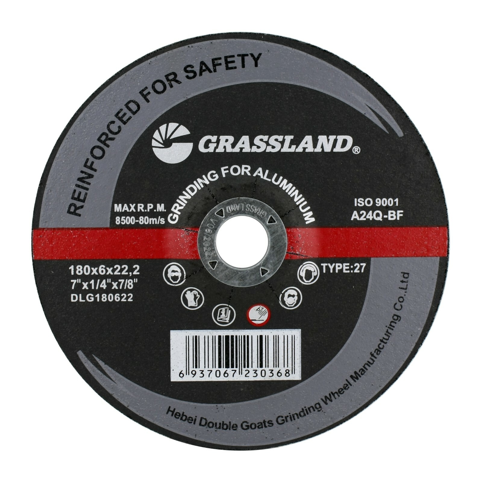 Grinding Disc, Aluminum Grinding wheel – 7″ x 1/4″ x 7/8″ – T27