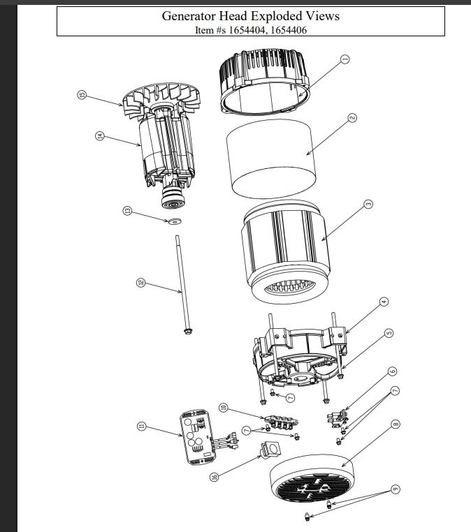 NIB Northstar Generator Head Model #803776 For Nortstar Generator Model #165606