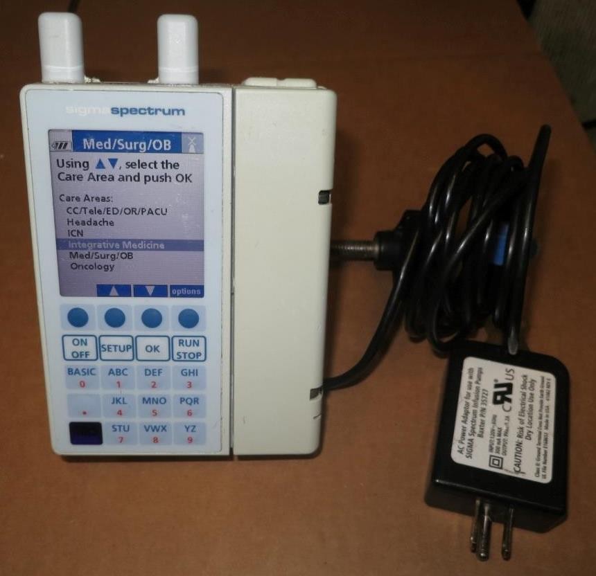 Baxter Sigma Spectrum IV Pump Wireless ABGN Battery pole mount power supply