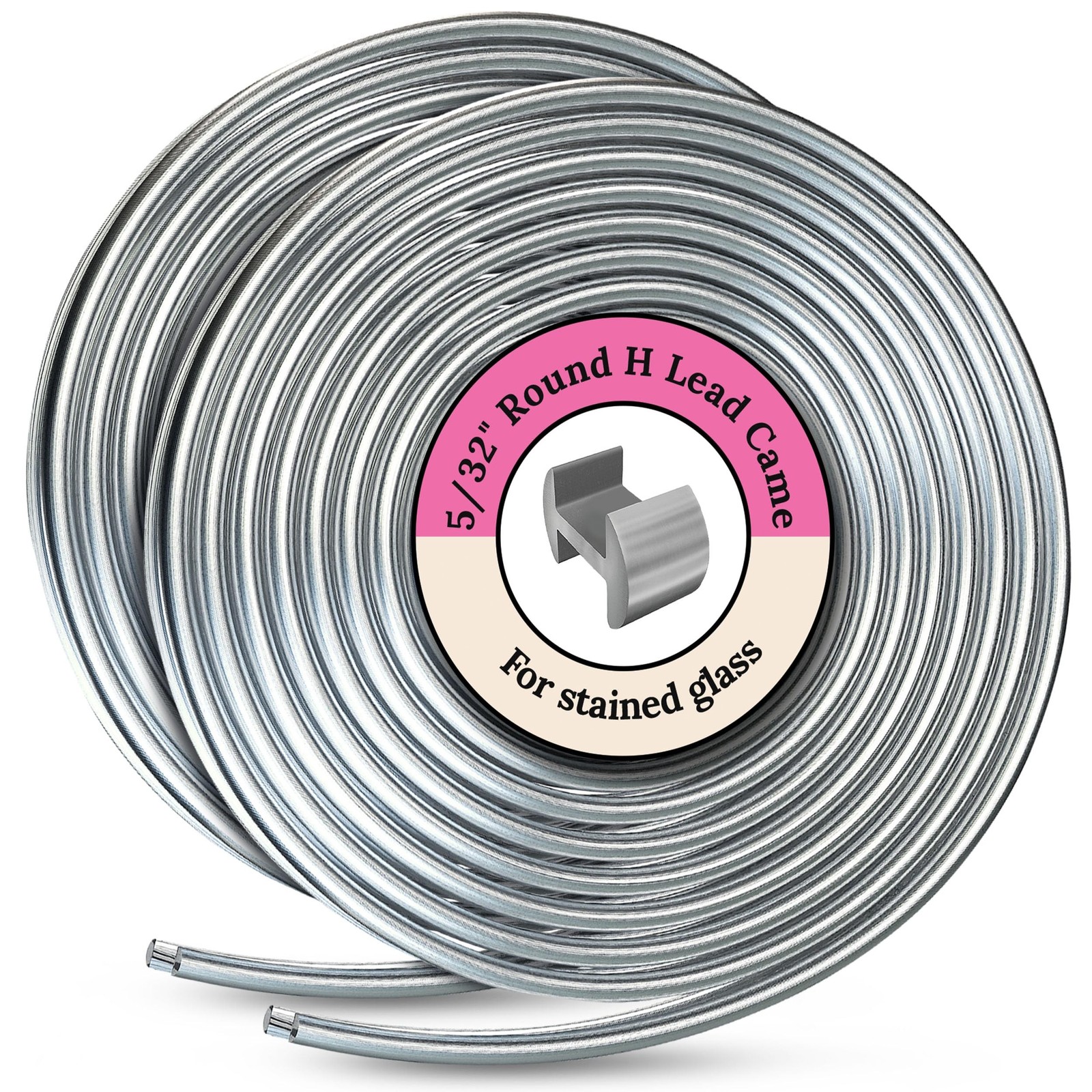 Glassco 5/32″ Round H Lead Came for Stained Glass | 12ft Hobby Came for Stain…