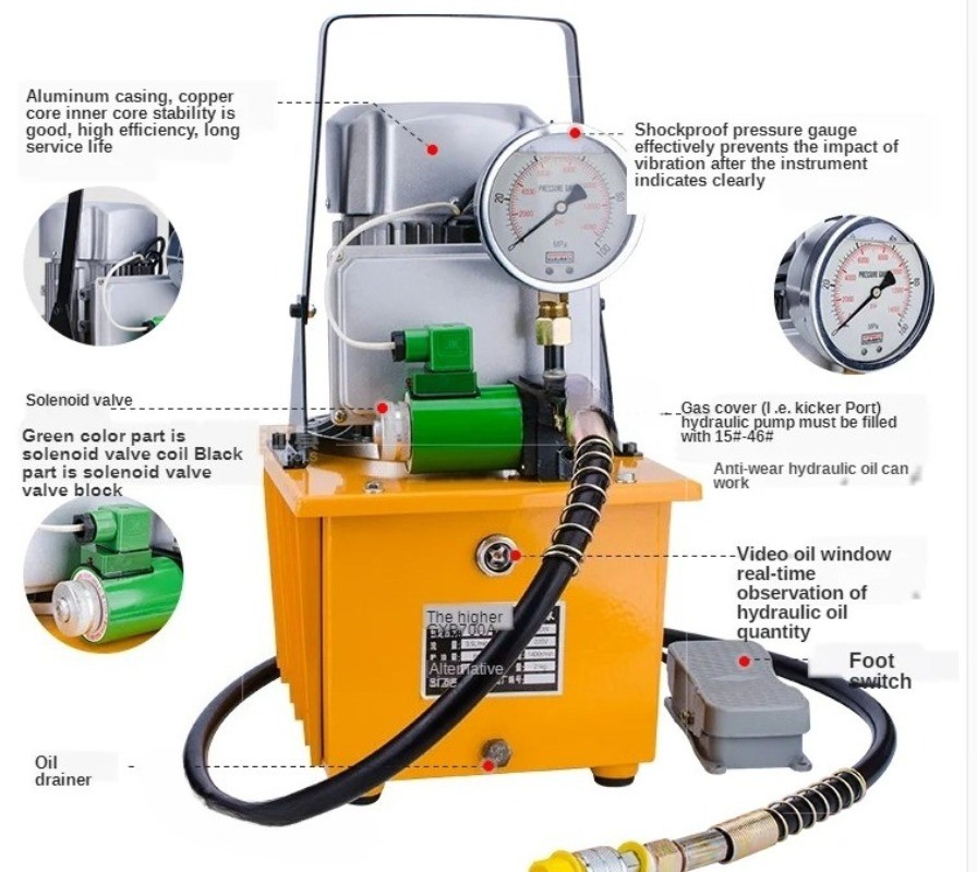 Electric Hydraulic Pump Dual Circuit Solenoid Valve with Pedal