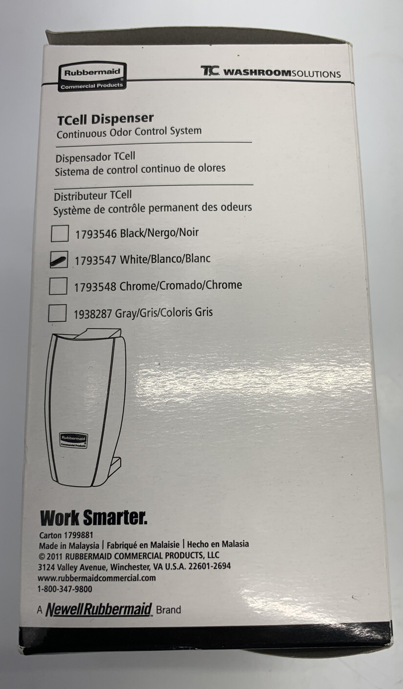 Washroom Solutions TCell Dispenser White Continuous Odor Control System It/570