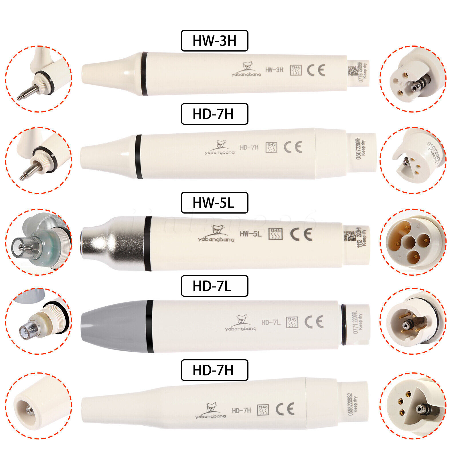 Dental Ultrasonic Piezo Scaler Handpiece LED Fit EMS for SATELEC/DTE/VRN/EMS