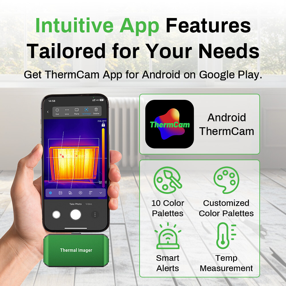 AMPBANK M256 256×192 High Resolution Thermal Camera for Android