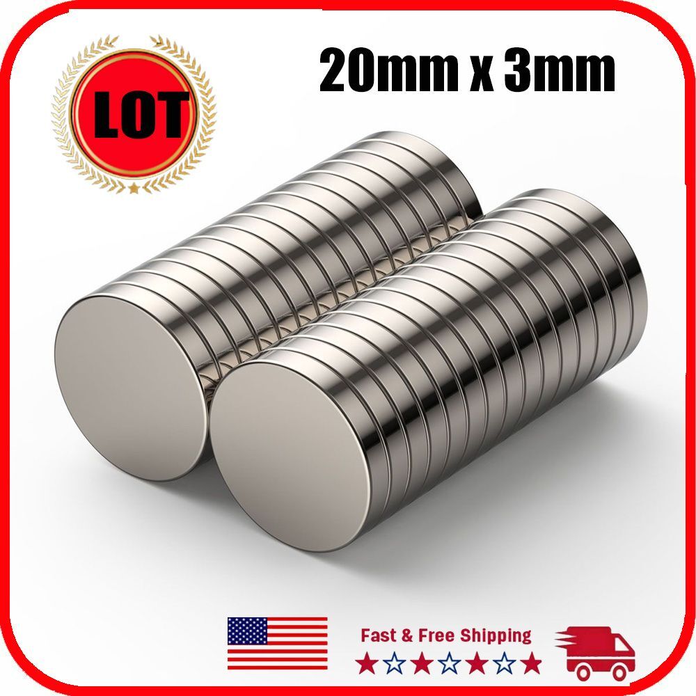 LOT 5 10 25 100 13/16″x1/8″ Strong Disc Rare Earth Neodymium Magnets 20mm x 3mm