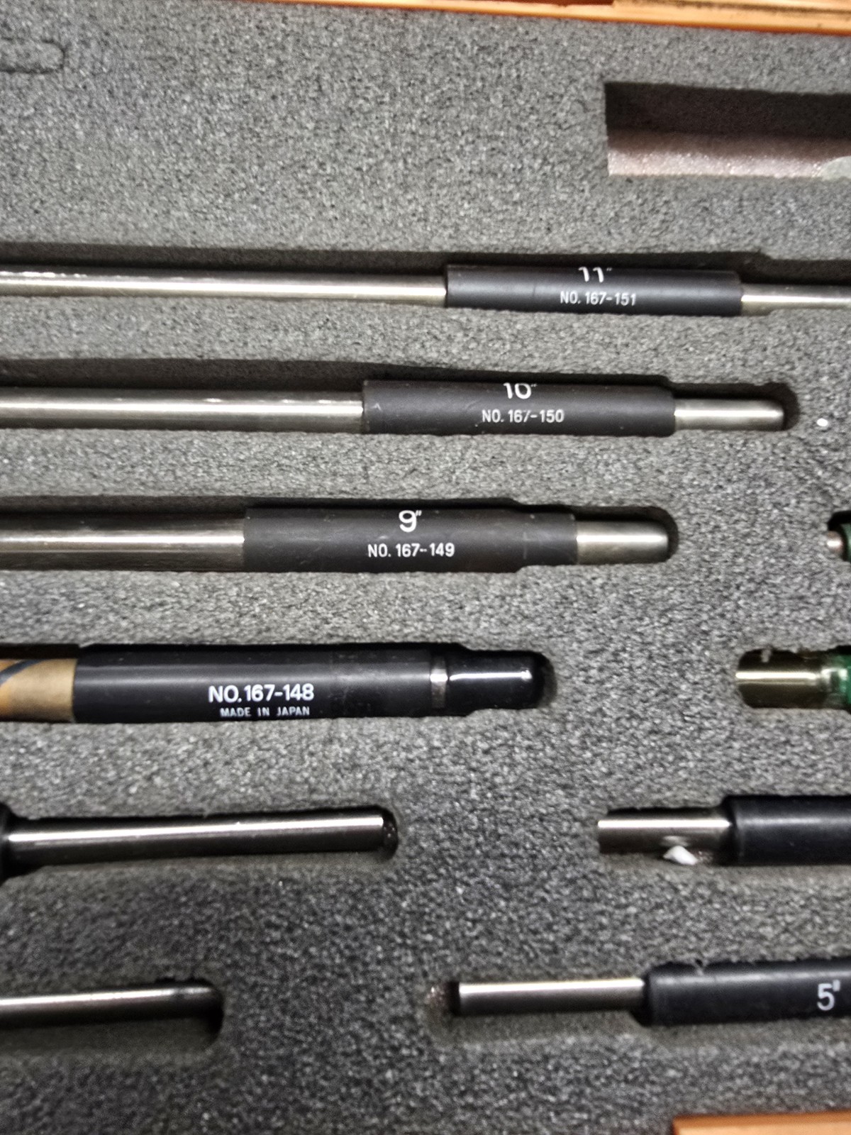 Mitutoyo Micrometer Standards 1”-11” 11pc Set