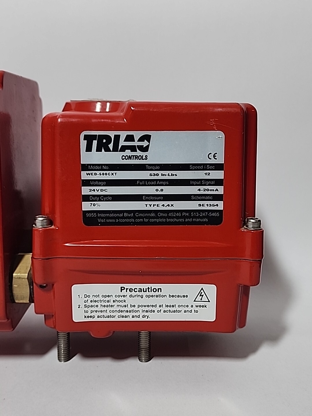 TRIAC Controls WED-500CXT Rlectric Actuator, Modulating Control