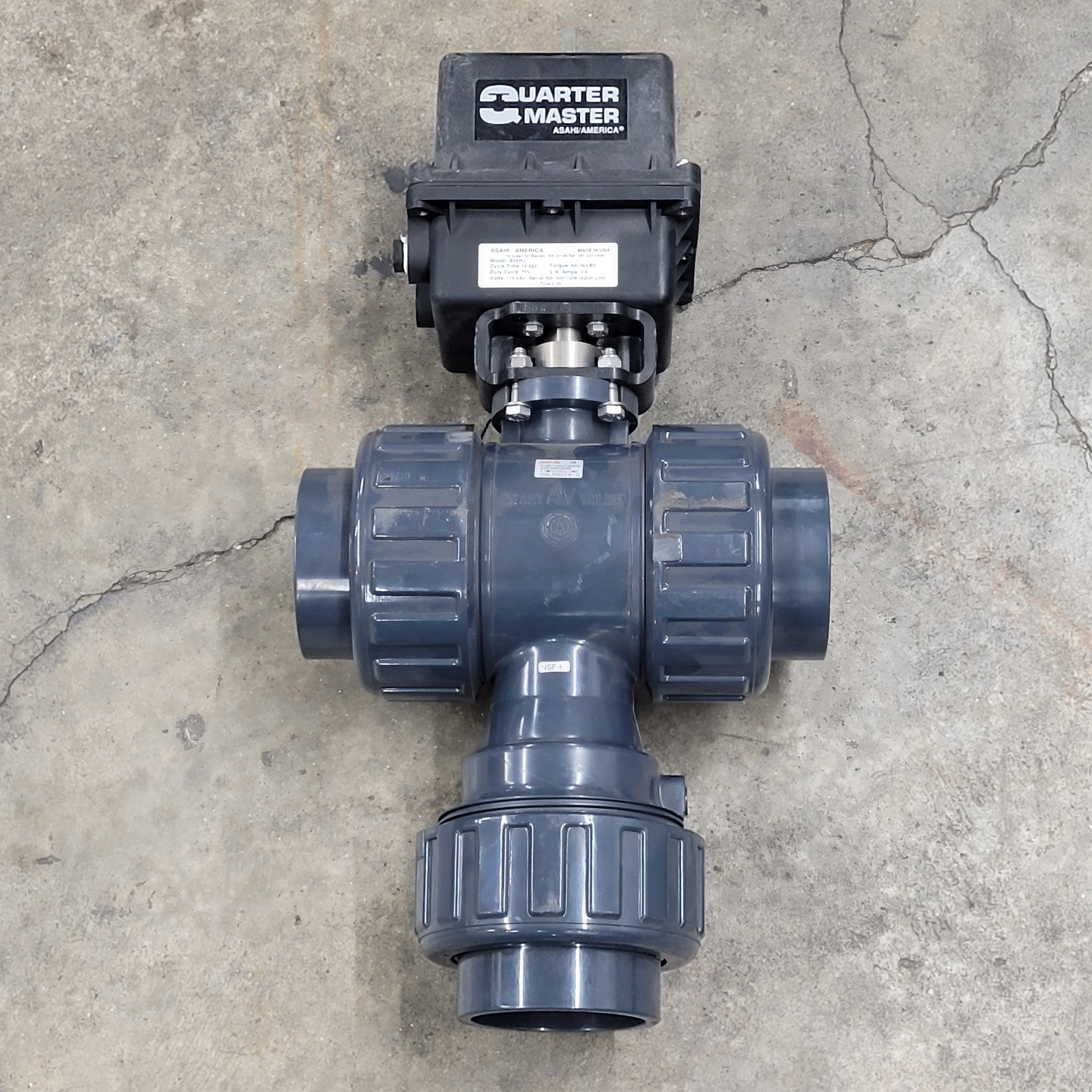 Asahi B94WJ Valve Actuator, 300In/Lbs, W/A10001100501000000 3″ Ball Valve – USED