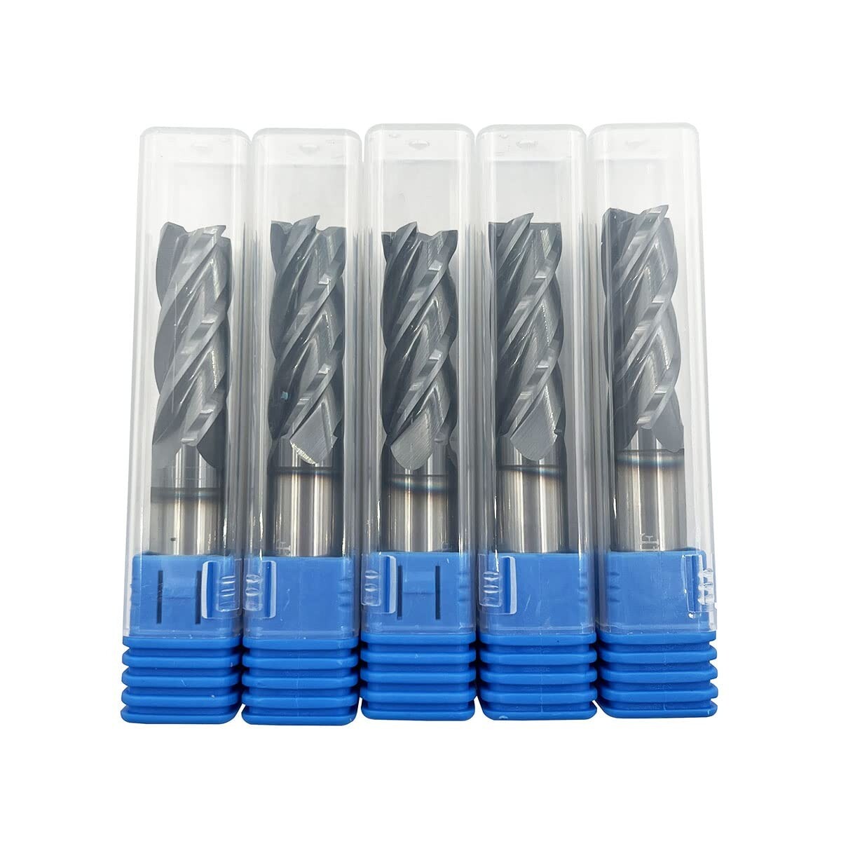 5PCS 1/2 ” 4 FLUTE LONG CARBIDE END MILL – TiALN COATED
