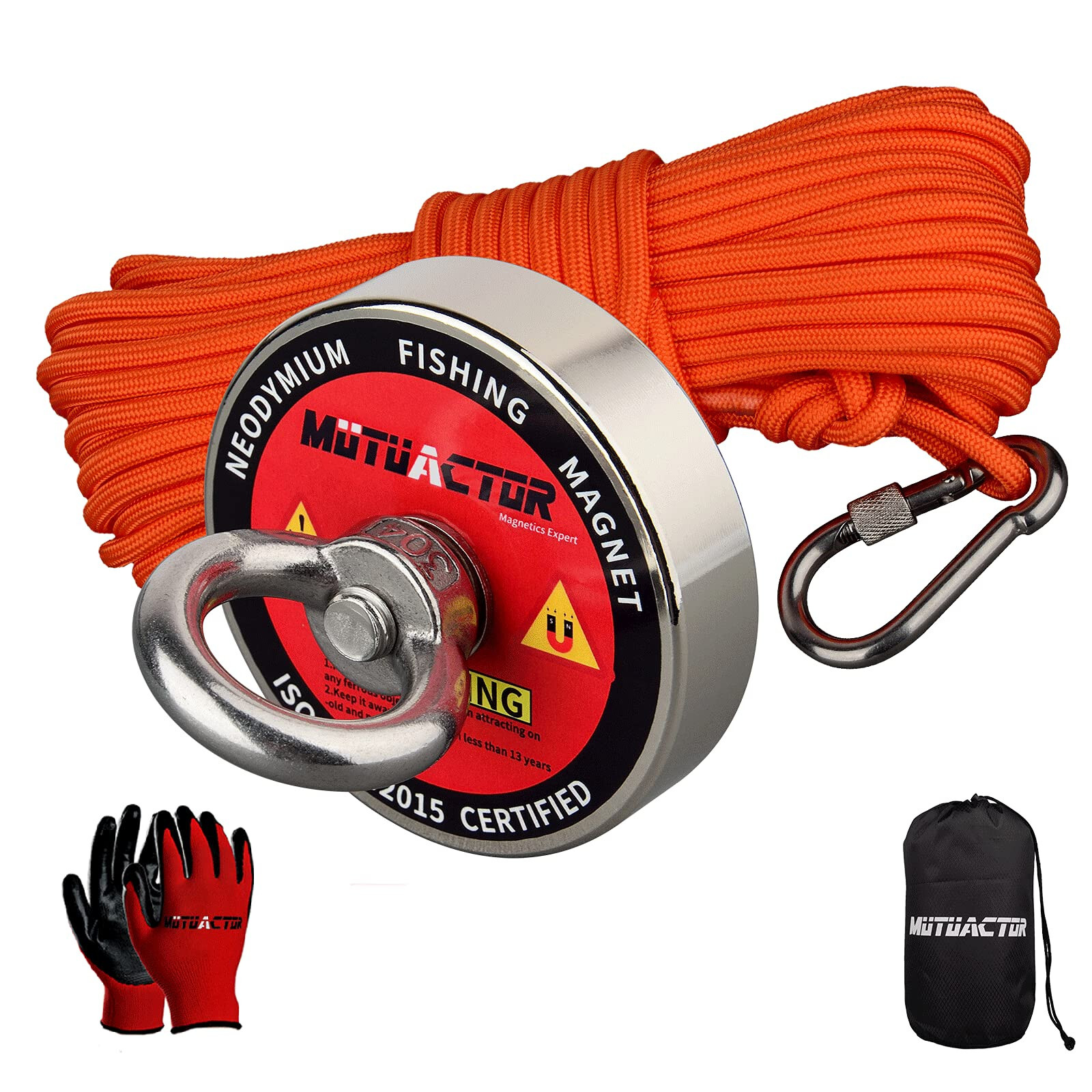 Strong Single side 150KG Fishing Magnet D60mm Set Retrieval Recovery Salvage