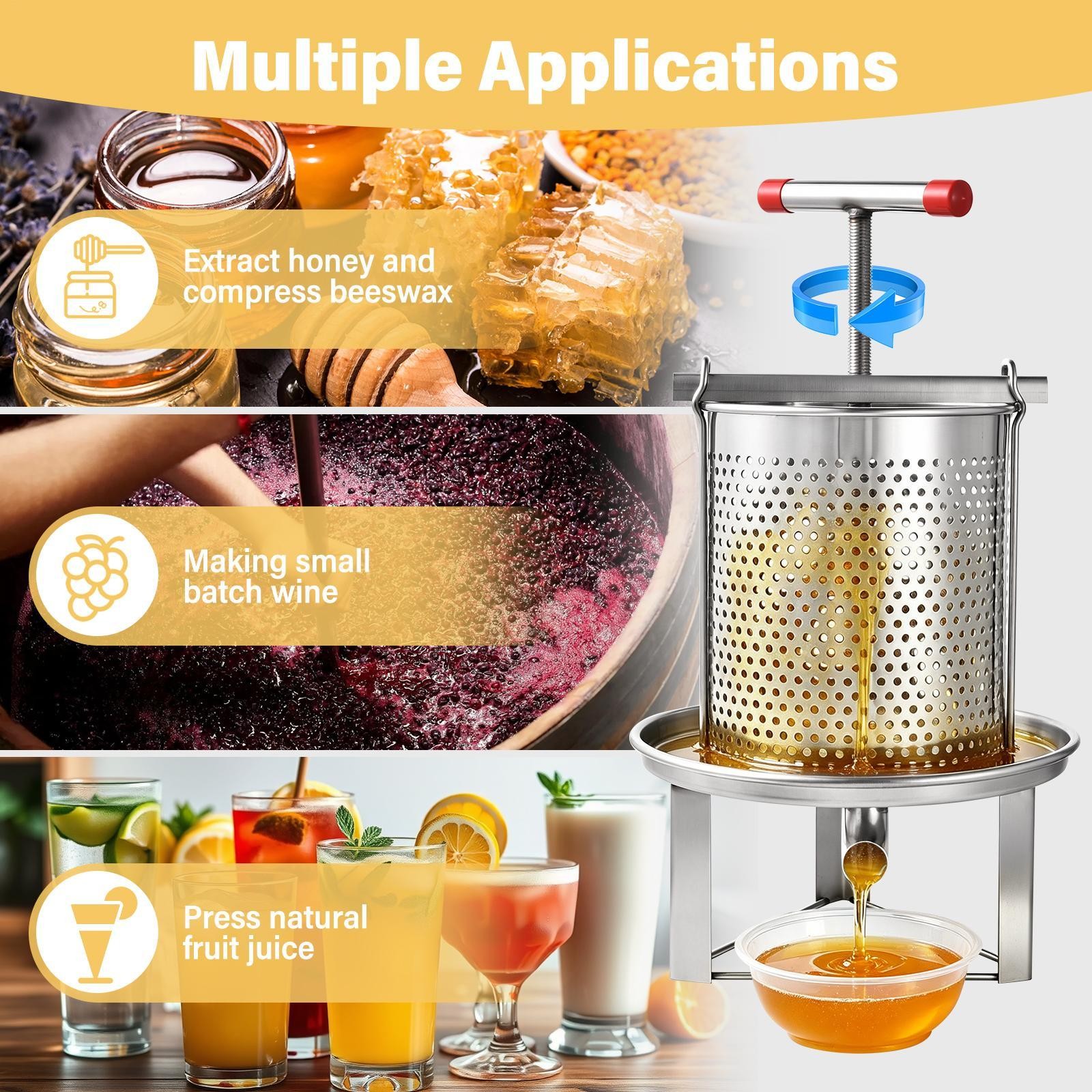 Honey Press Extractor Manual Honey Fruit Vegetable Juicing Press Machine