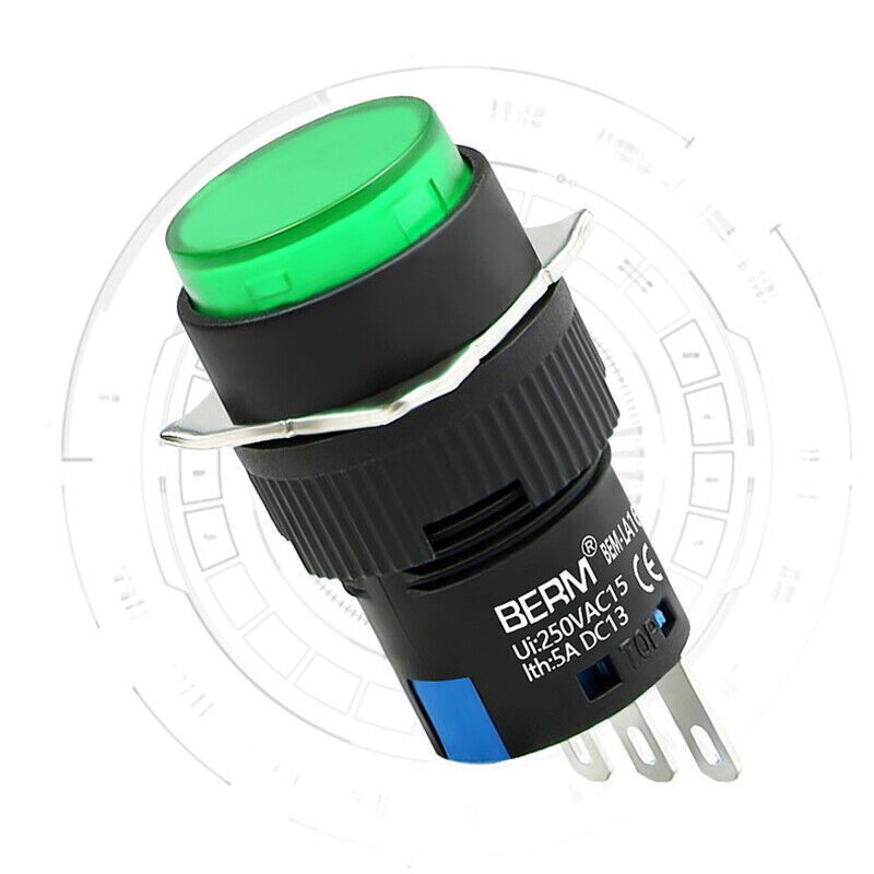Push Button Switch Momentary/ Latching Start Stop ON/OFF 1 NO 1 NC 16mm 12V/24V