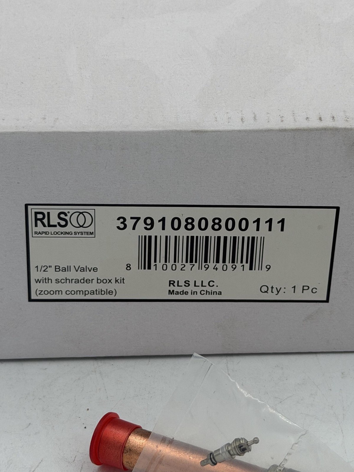 RLS 3791080800111 1/2 In Brass Refrigeration Ball Valve Schrader Kit HVAC Zoom
