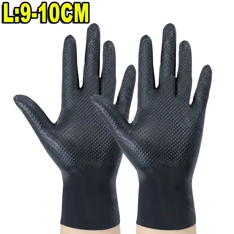 Thick Heavy Duty Nitrile Gloves 8Mil Extra Mechanic Home Garden Disposable Glove