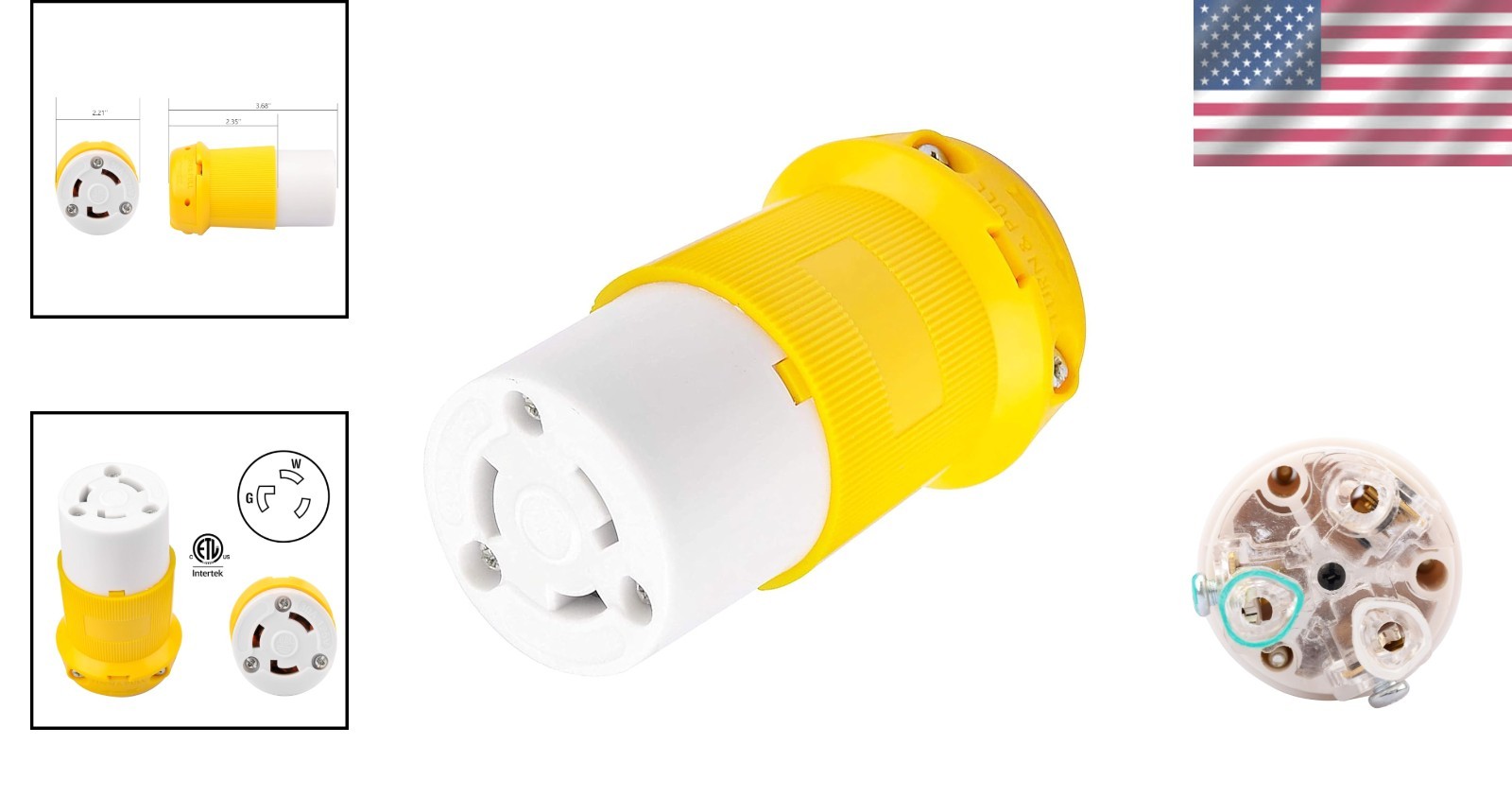 Industrial Grade 30A Locking Plug – Reliable 125V Twist Lock for Generators