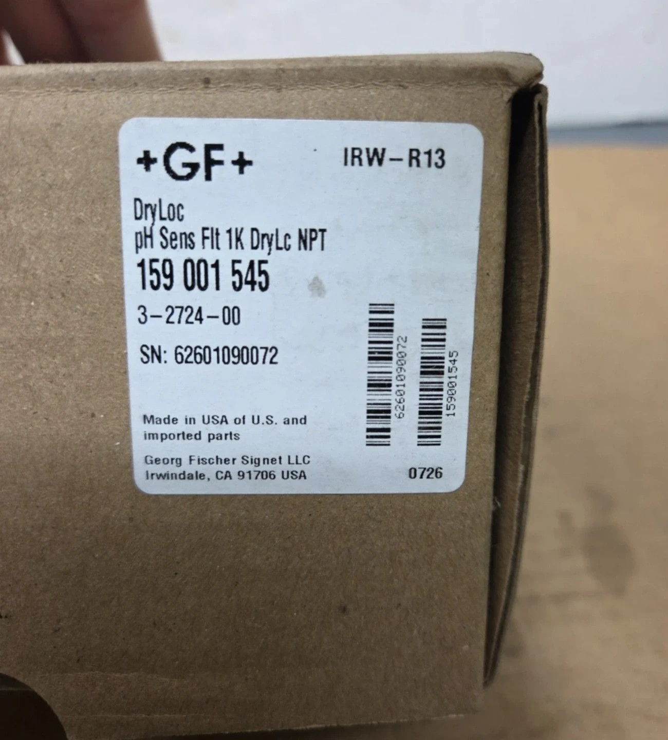 Brand new GF 3-2724-00 PH Probe Electrode 3-2724-00 159001545