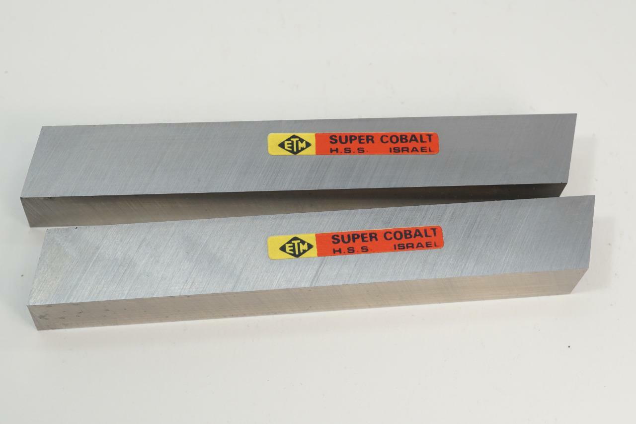 2 New ETM Israel Super Cobalt HSS 5/8″ x 4-1/2″ Square Lathe Cutter Tool Bit