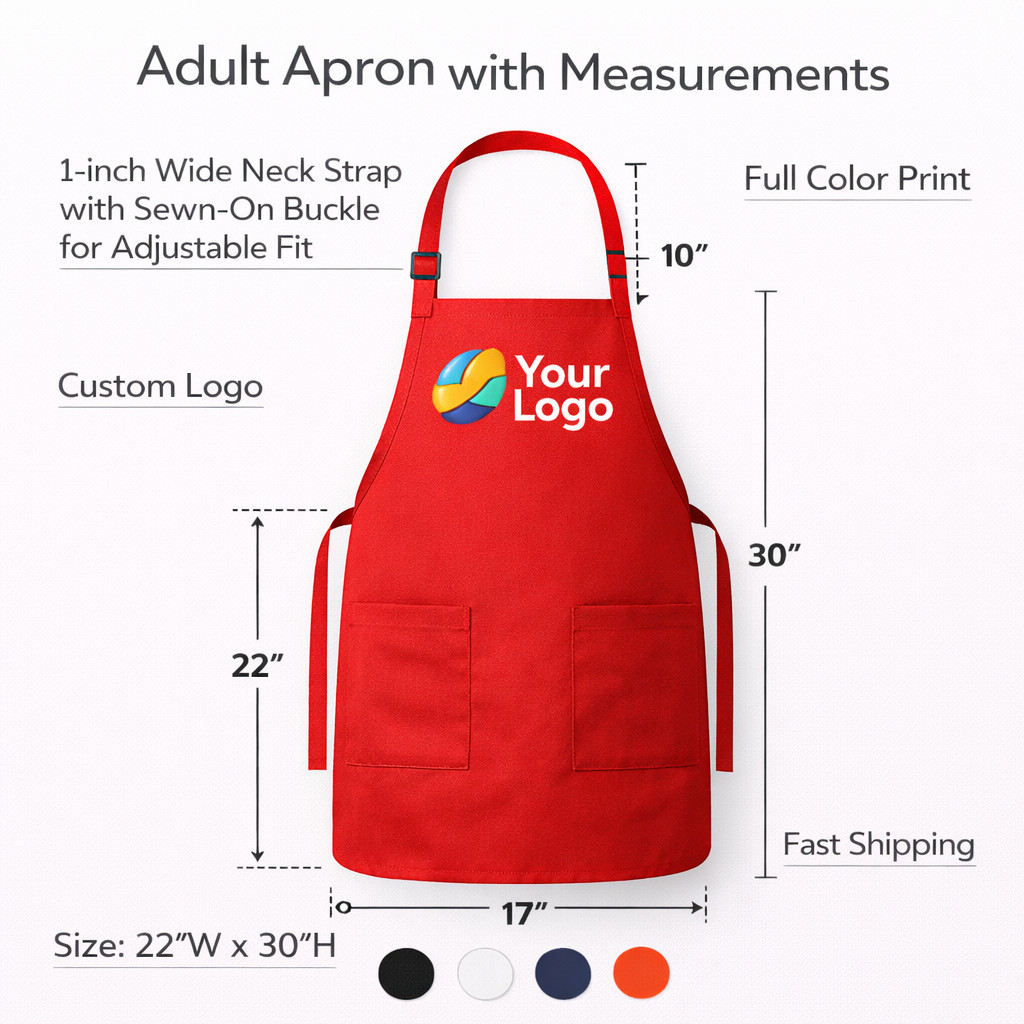 Personalized Apron with Logo – ADULT & KIDS – Family – Chef Apron No Minimum