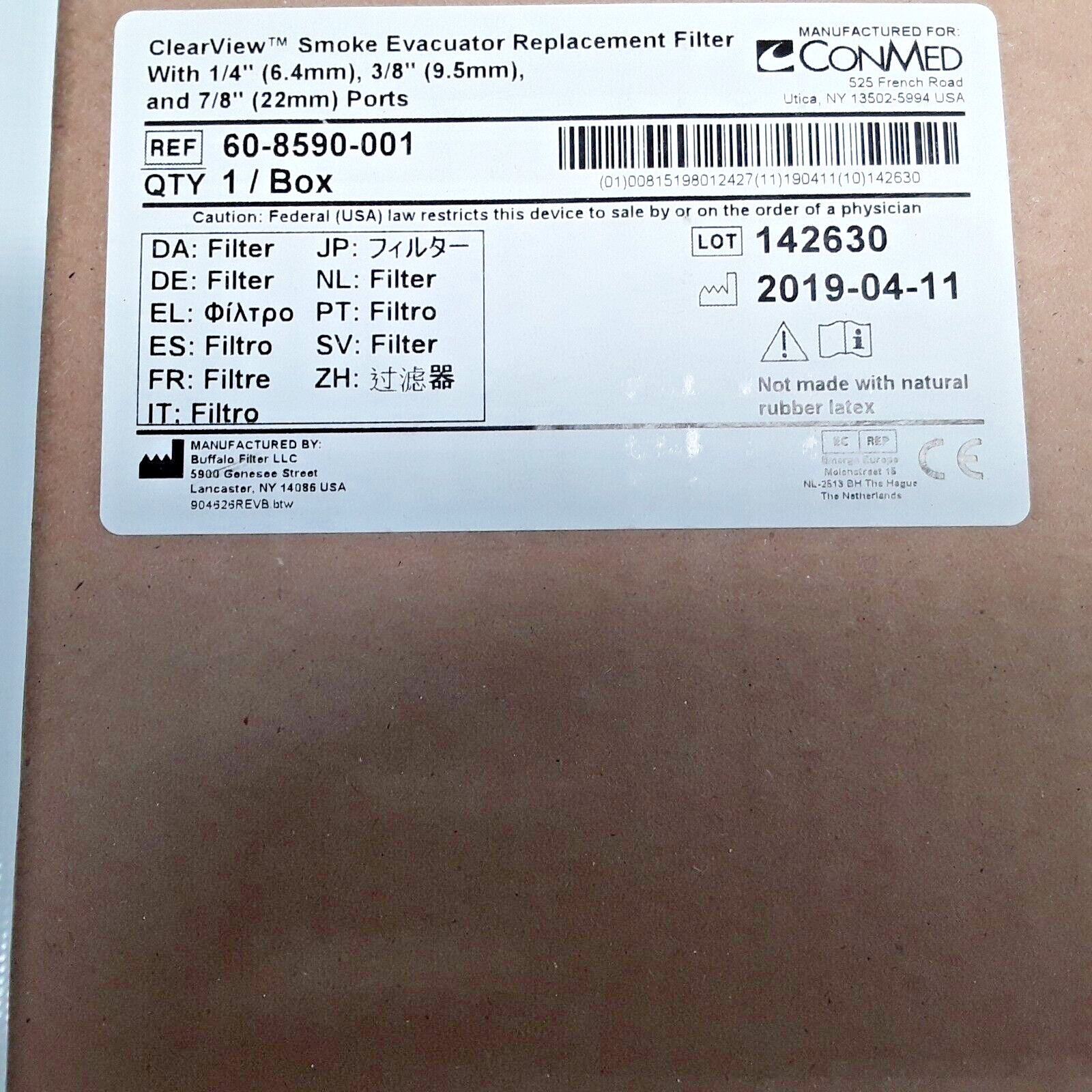 60-8585-120 – CONMED – CLEARVIEW SMOKE EVACUATION UNIT 100V-120V 50/60Hz – NEW