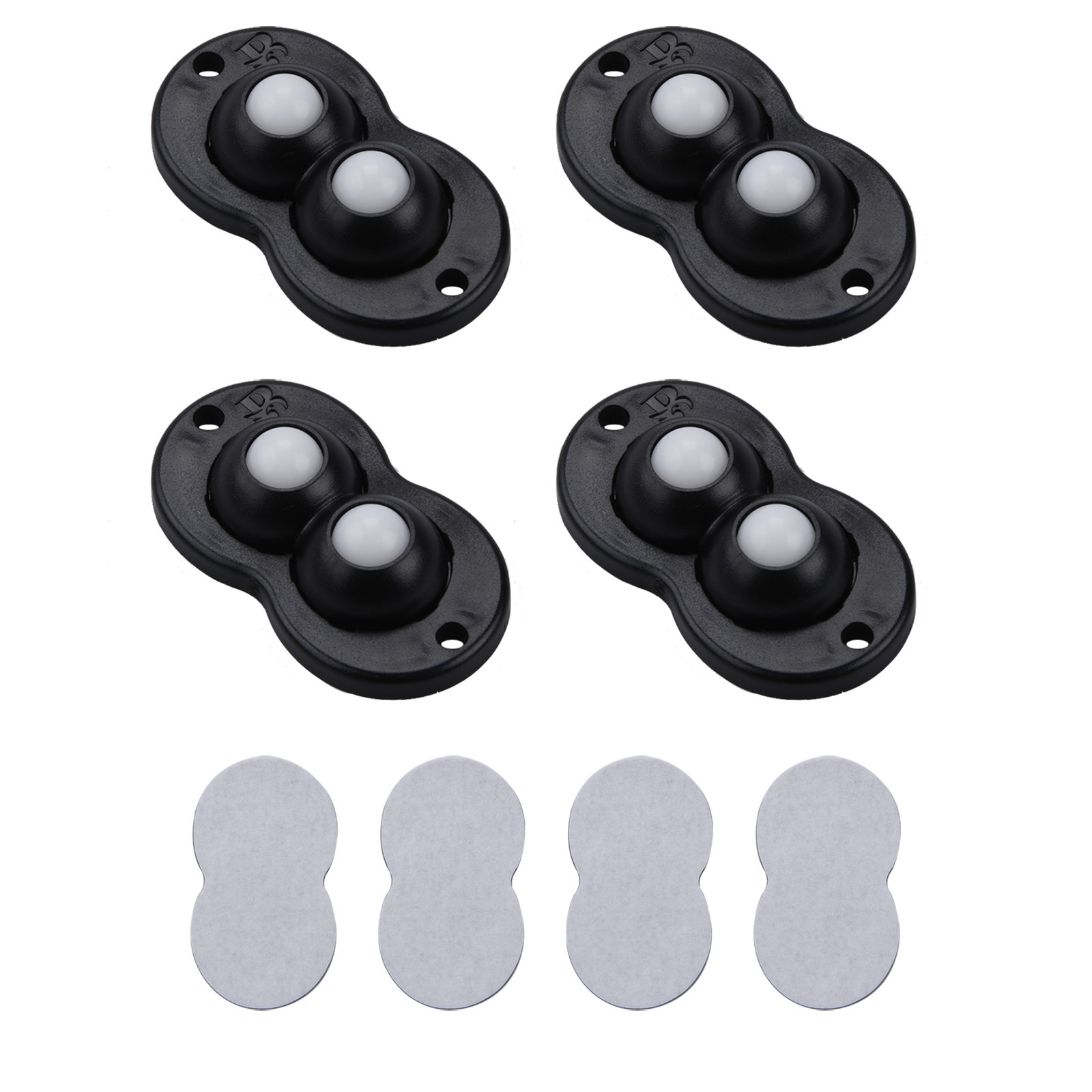 4PCS/Pack Self Adhesive Caster Mini Swivel Wheels Ball Pulley For Storage Box