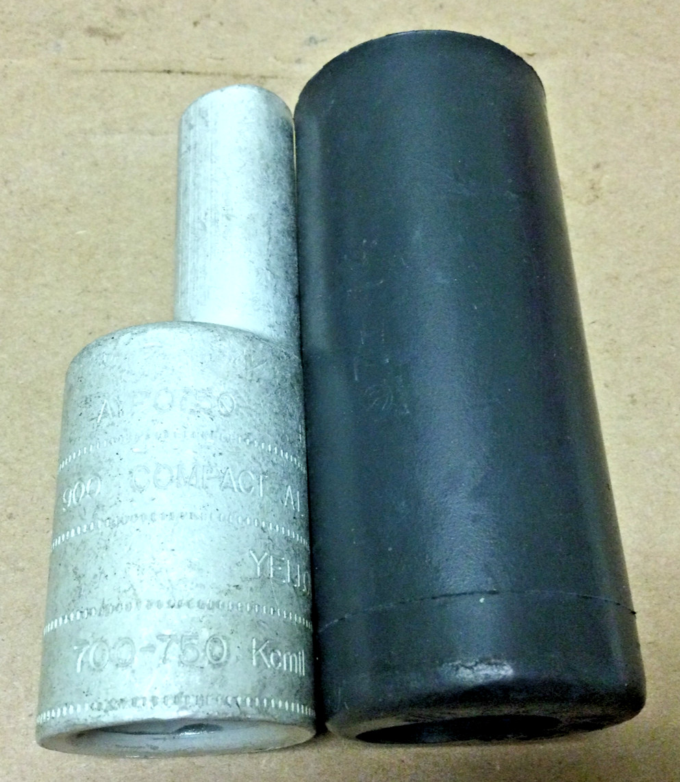 NEW, BURNDY AYPO750 700-750KCMIL COMPRESSION AL OFFSET PIN ADAPTOR, FREE SHIP