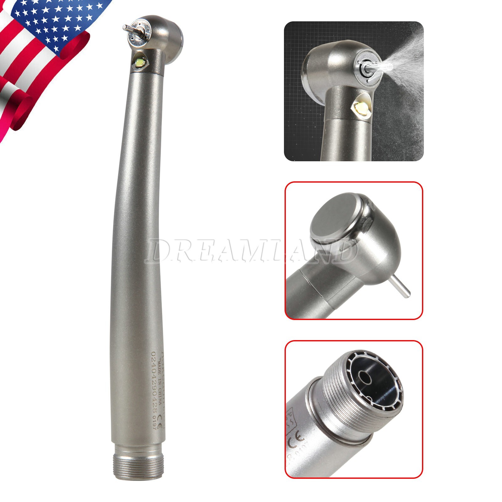 10X Askeadnt Dental High Speed Fiber Optic E-generator LED handpiece Push button