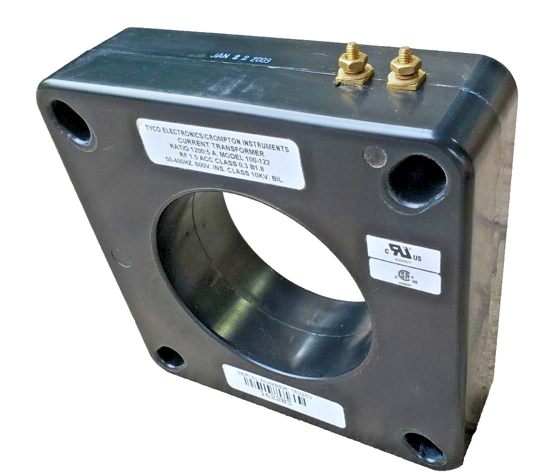 TYCO 100-122, 100122 Ratio 1200:5 A CURRENT TRANSFORMER 10KV. BIL. (Brand New)
