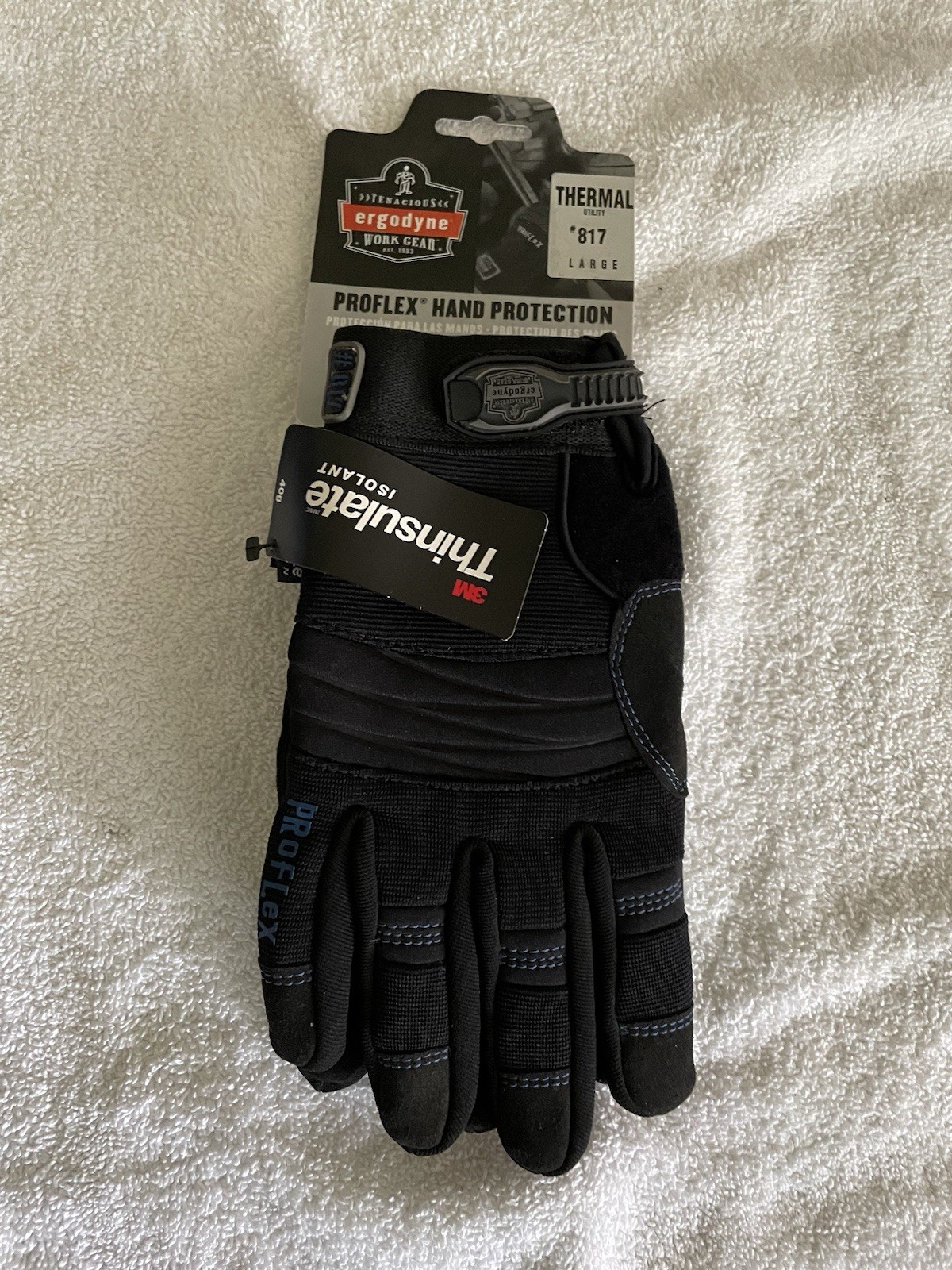 Ergodyne ProFlex 817 Thermal Utility Work Gloves, Work Gloves L Black