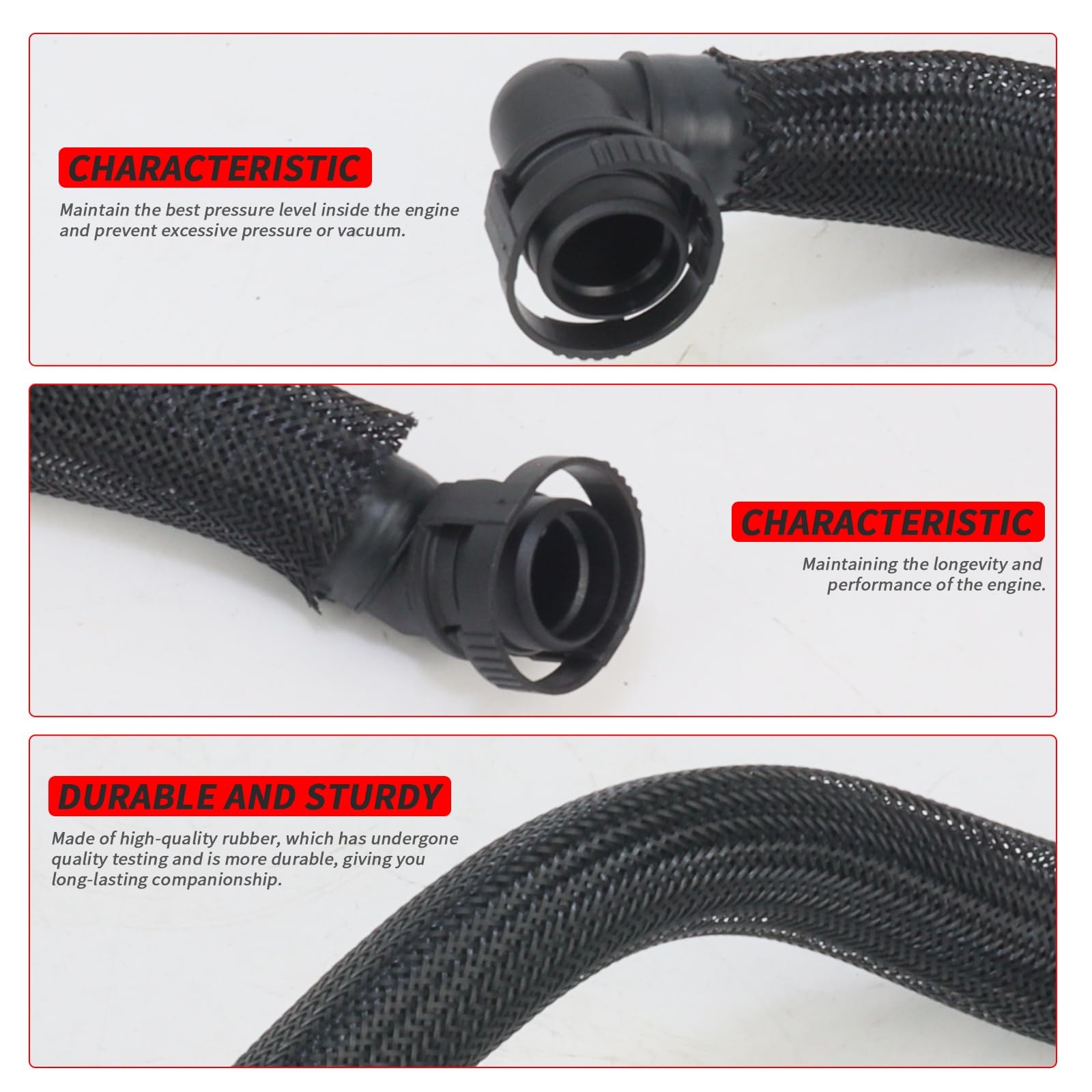 Bomunik 11157605186 2005-2012 For MINI Hose R55 R56 R57 R58 R59 Crankcase Ven…