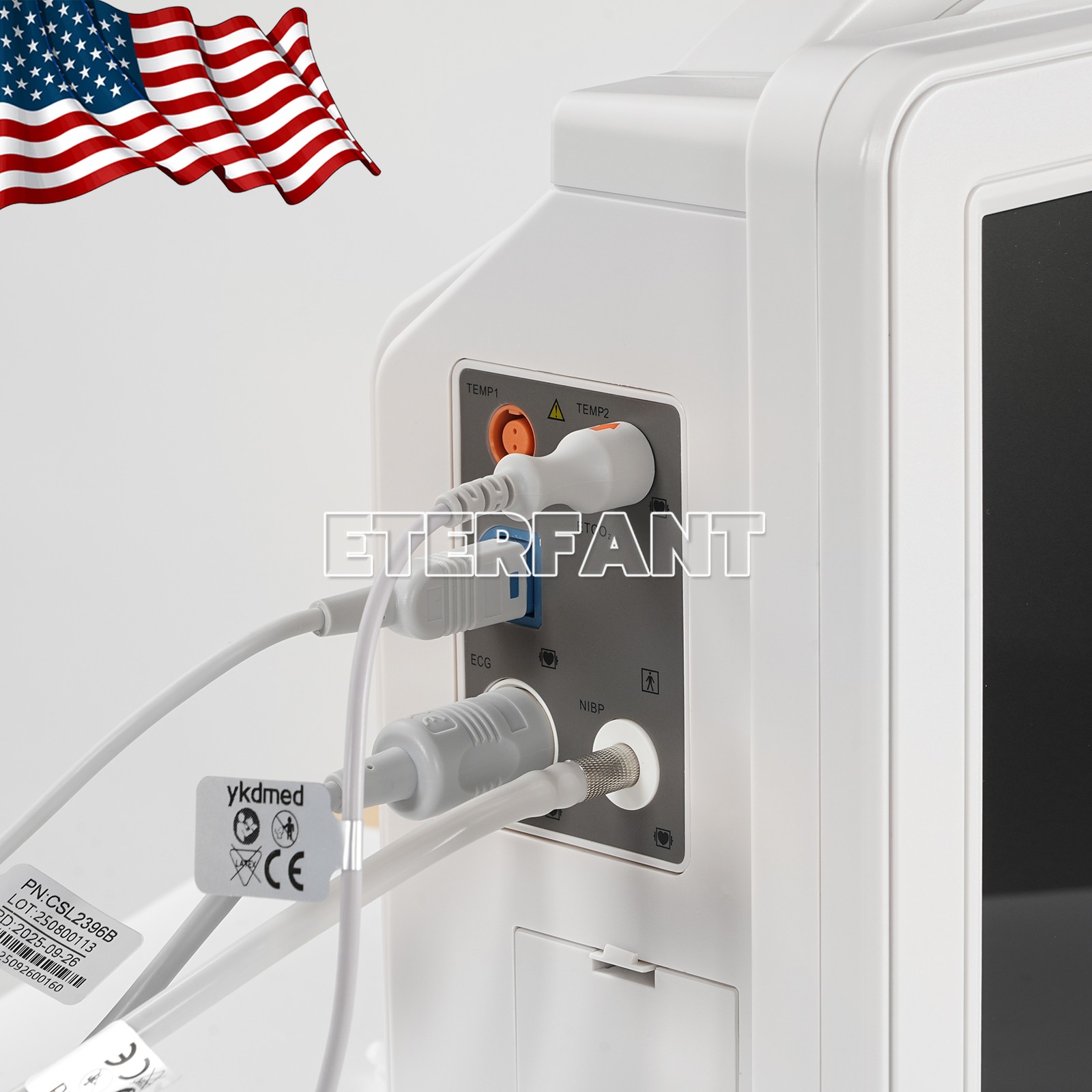 12″ Patient Monitor ICU CCU Vital Sign For Hospital ECG NIBP RESP TEMP SPO2 PR