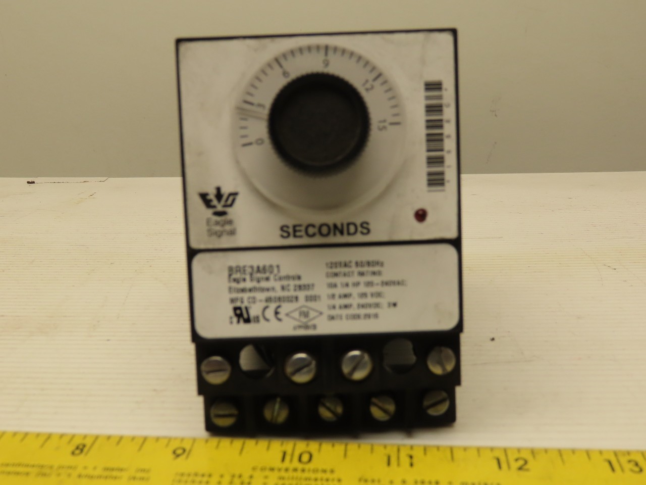 Eagle Signal BRE3A601 Relay Timer 120 Volt 0-15 seconds