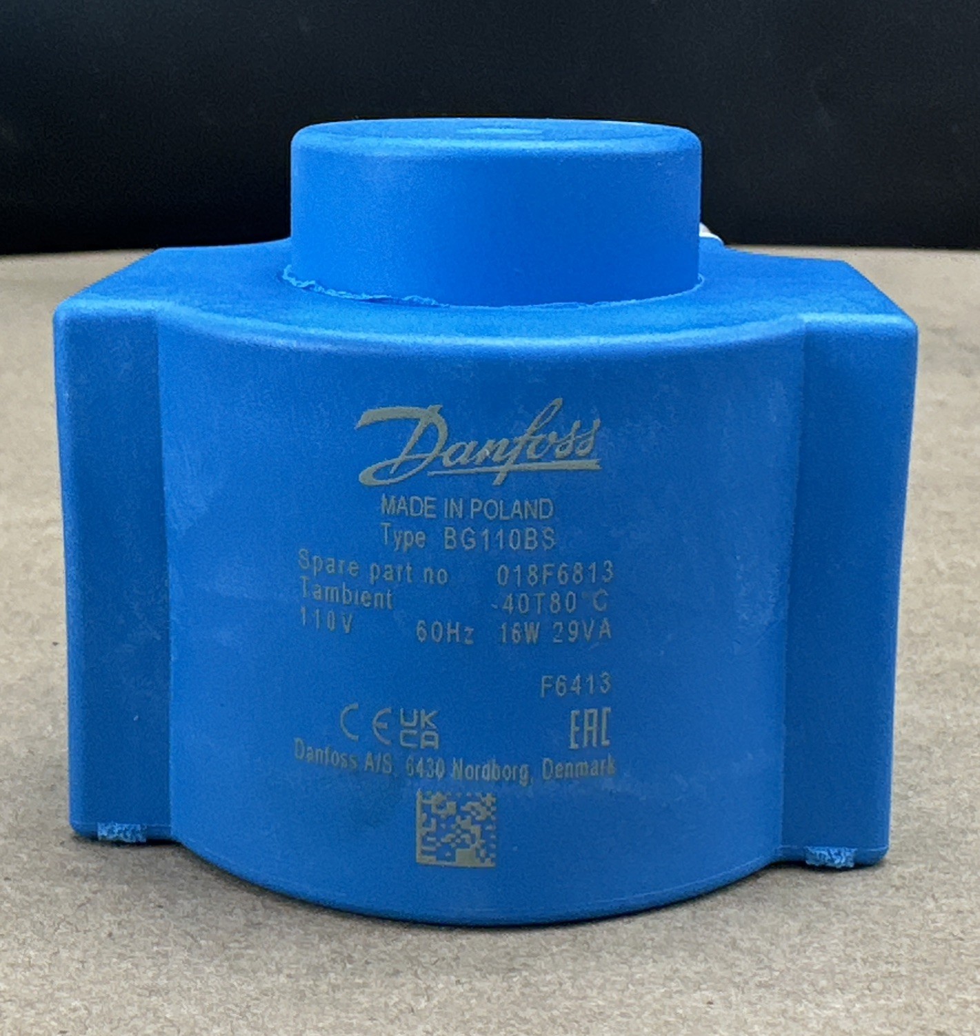 Danfoss 018F6813 Solenoid Coil 110V 60Hz 16W For Connection Box IP67 – BRAND NEW