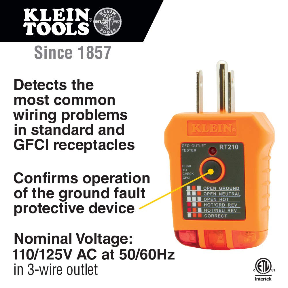 CL390 Digital Clamp Meter & RT210 Outlet Tester, Receptacle Tester for Gfci/Stan